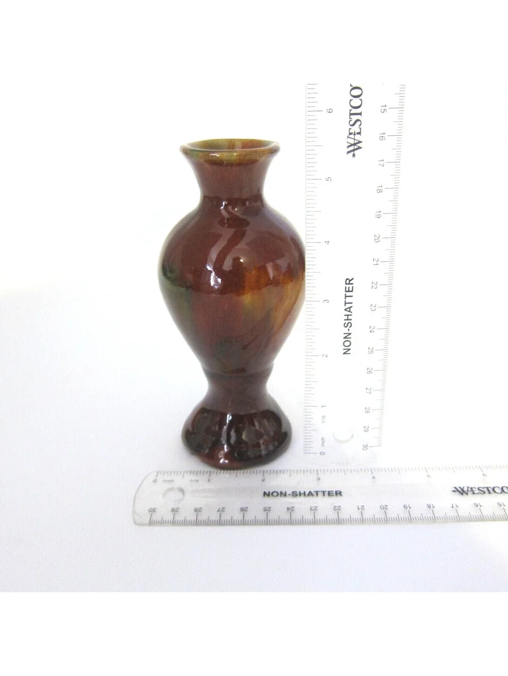 Antique Rockingham Art Pottery Vase 5.5